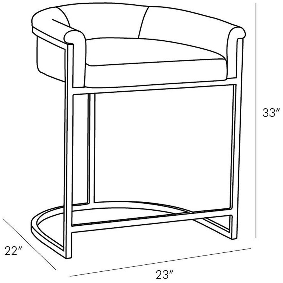 Arteriors Calvin Counter Stool