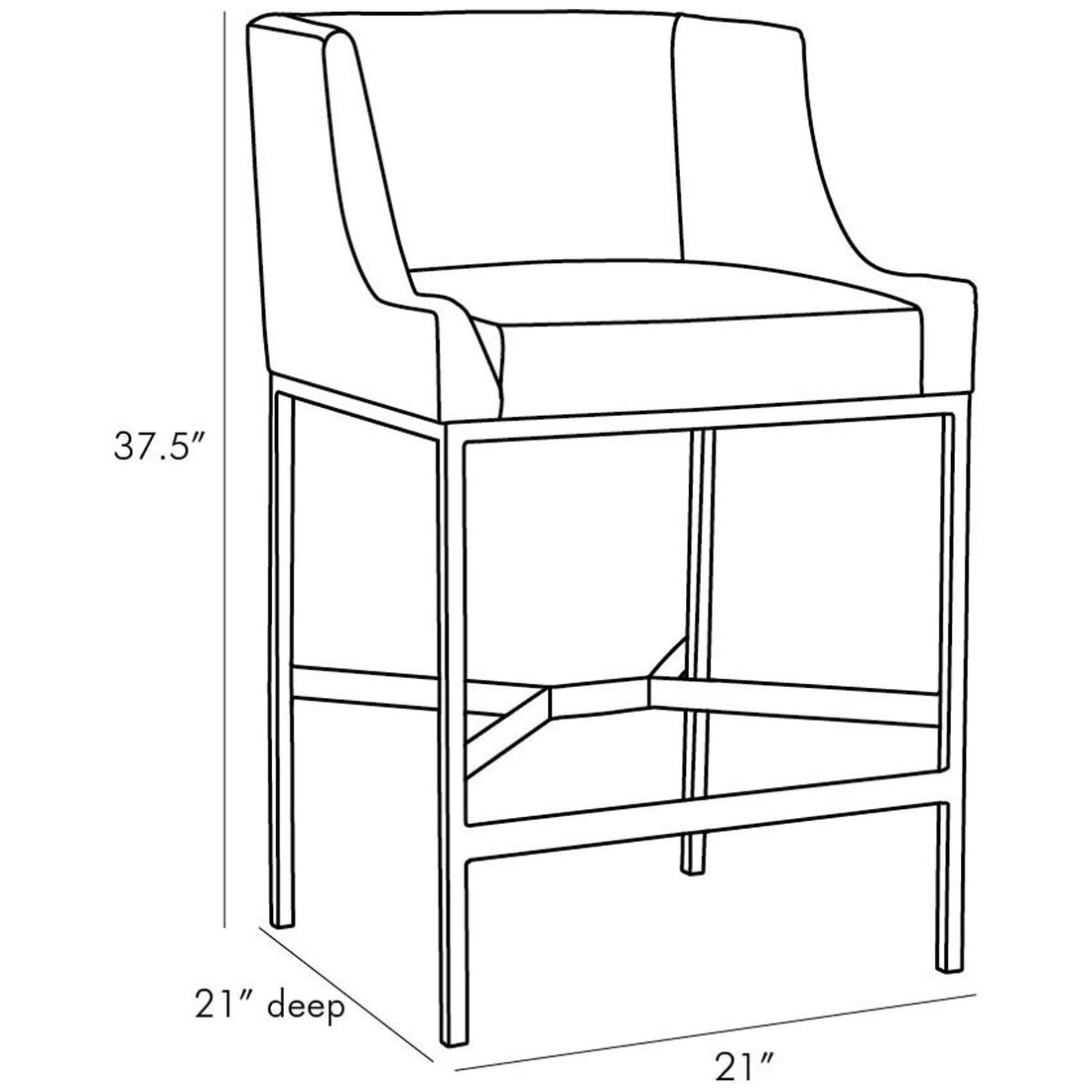 Arteriors Dalia Counter Stool