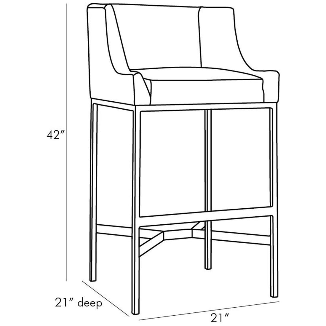 Arteriors Dalia Bar Stool