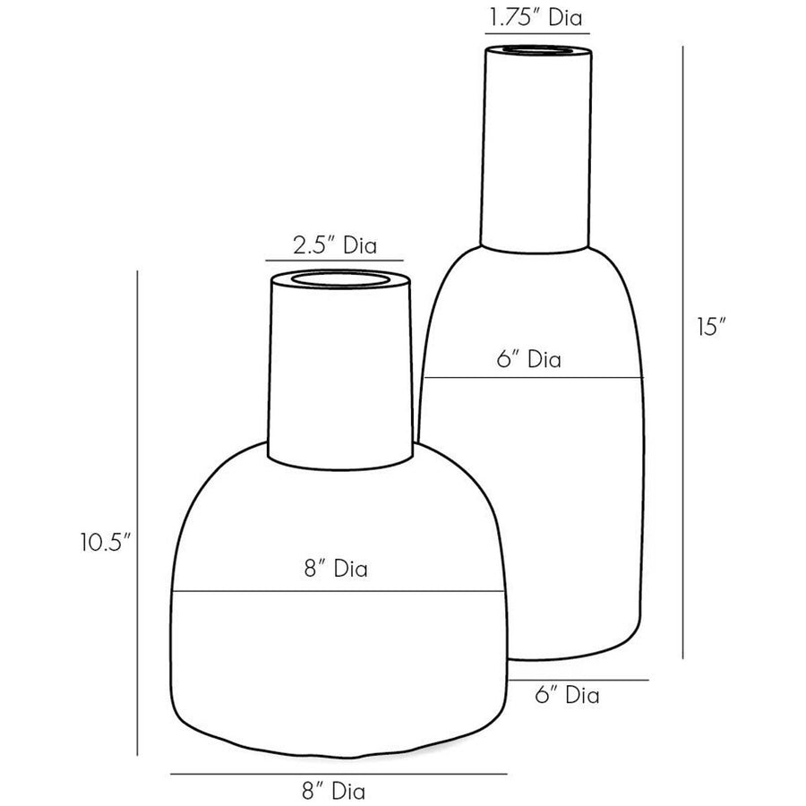 Arteriors Huff Vases, Set of 2