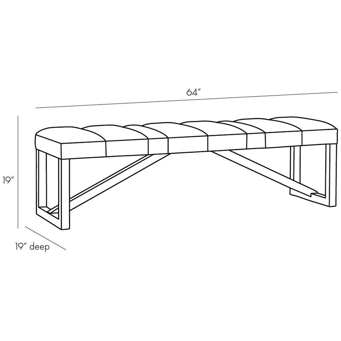 Arteriors Greenwald Bench