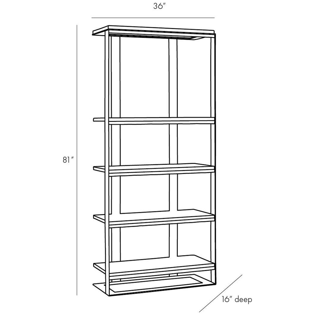 Arteriors Herrick Bookshelf