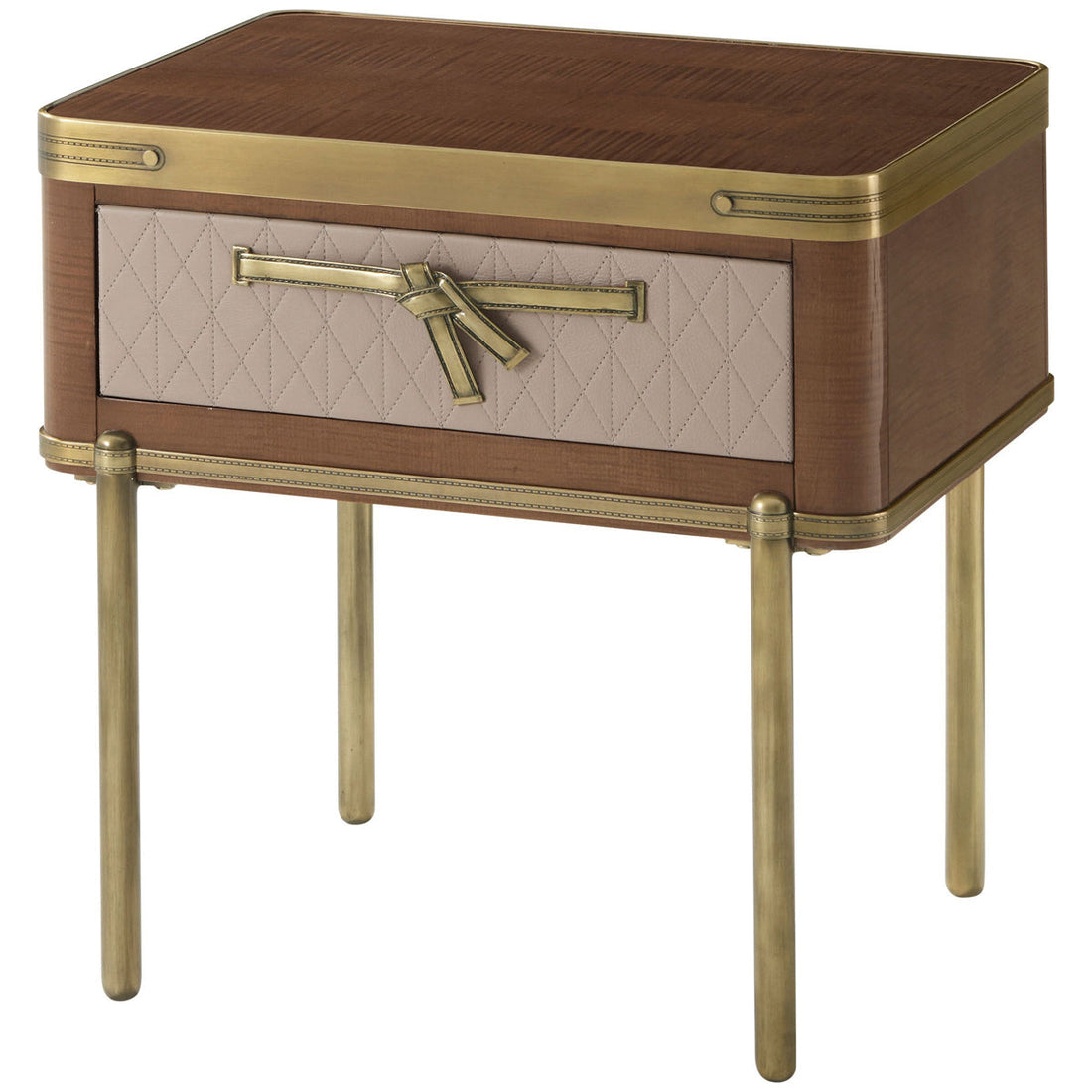 Theodore Alexander Iconic Side Table - Leather