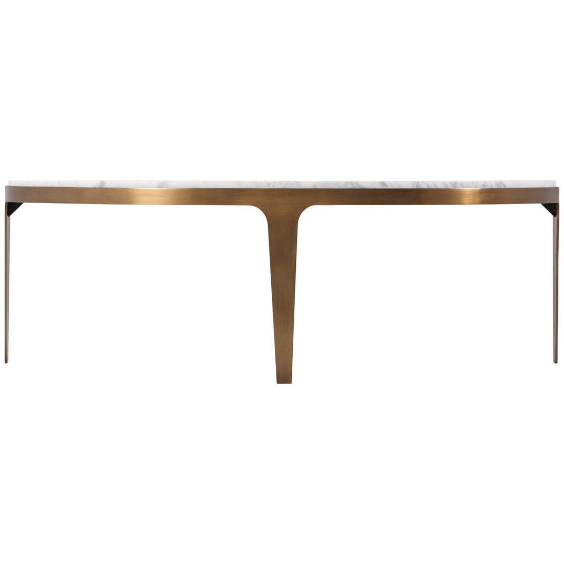 Theodore Alexander Gennaro Oval Marble Cocktail Table