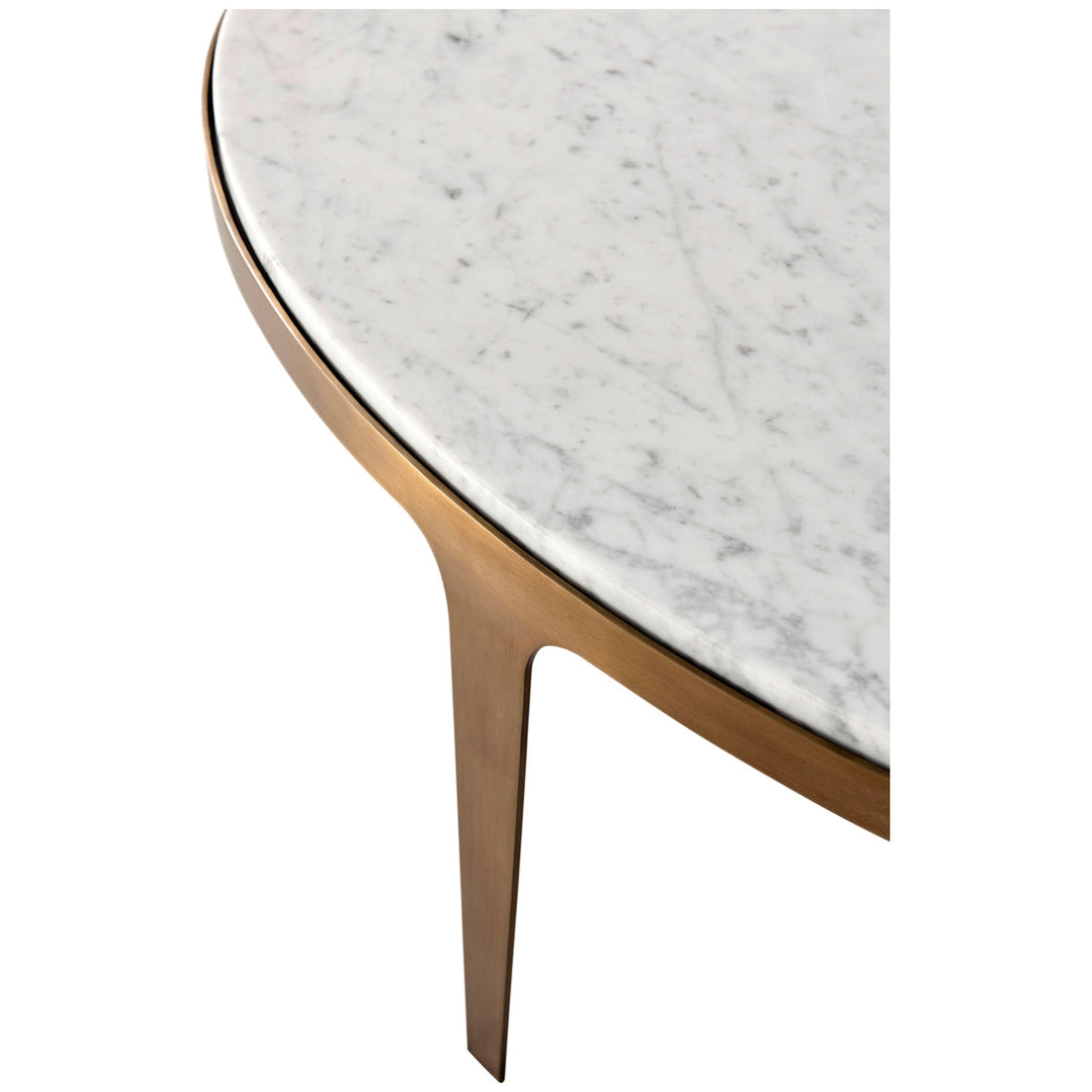 Theodore Alexander Gennaro Oval Marble Cocktail Table