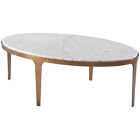 Theodore Alexander Gennaro Oval Marble Cocktail Table