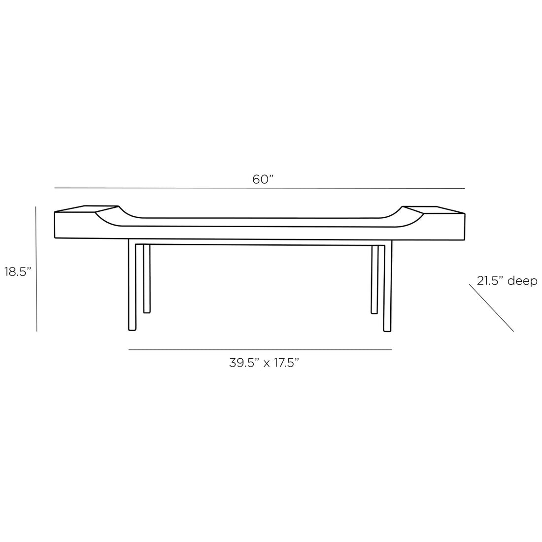 Arteriors Lanny Bench