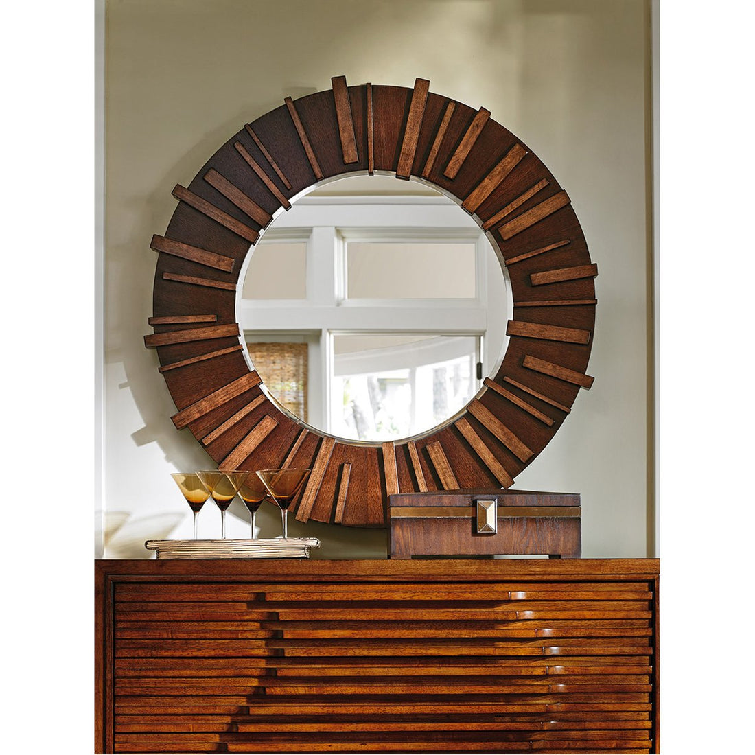 Tommy Bahama Island Fusion Kobe Round Mirror