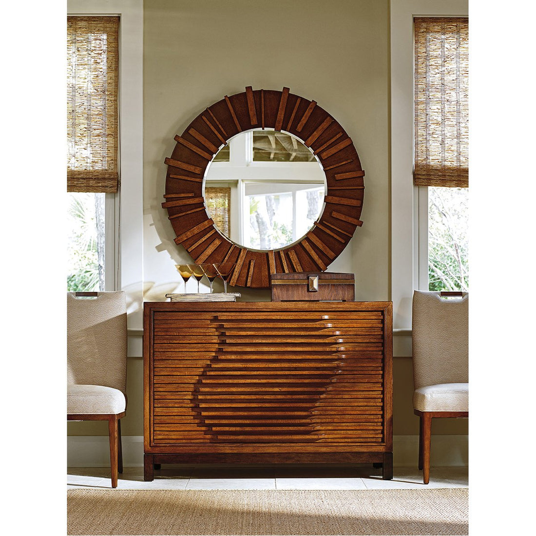 Tommy Bahama Island Fusion Kobe Round Mirror