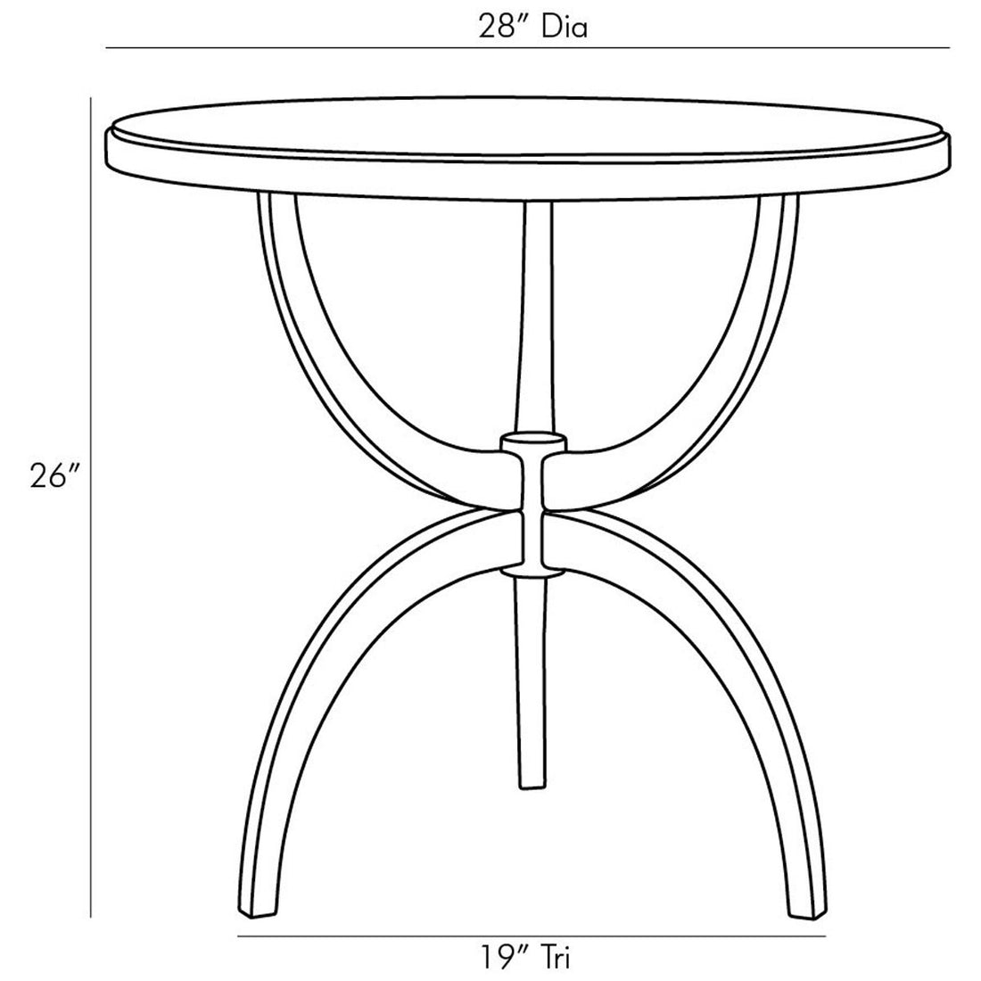 Arteriors The Beth Webb Dorey End Table