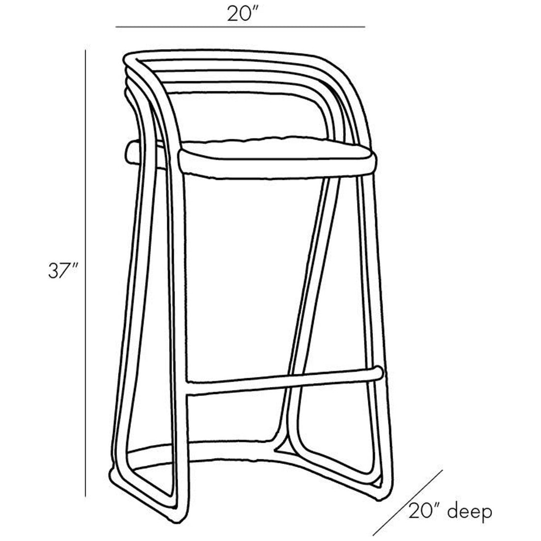 Arteriors Harrington Bar Stool