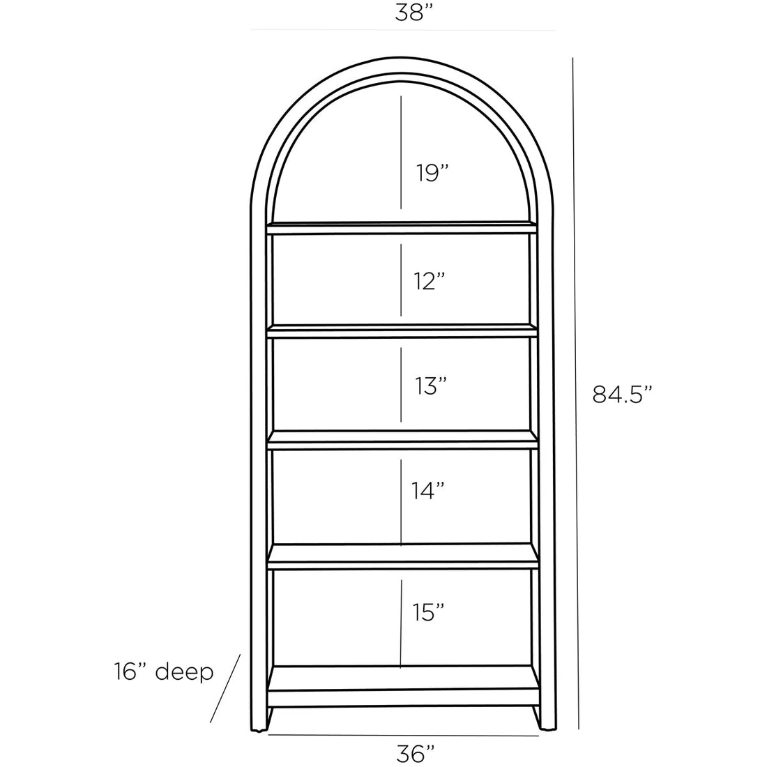 Arteriors Osmond Bookshelf