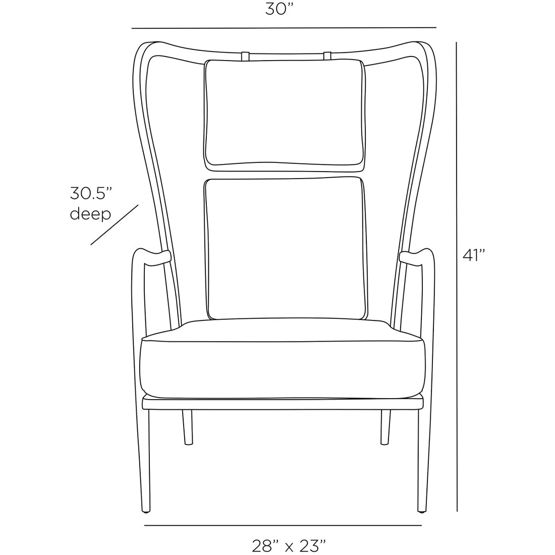 Arteriors Stassi Wing Chair