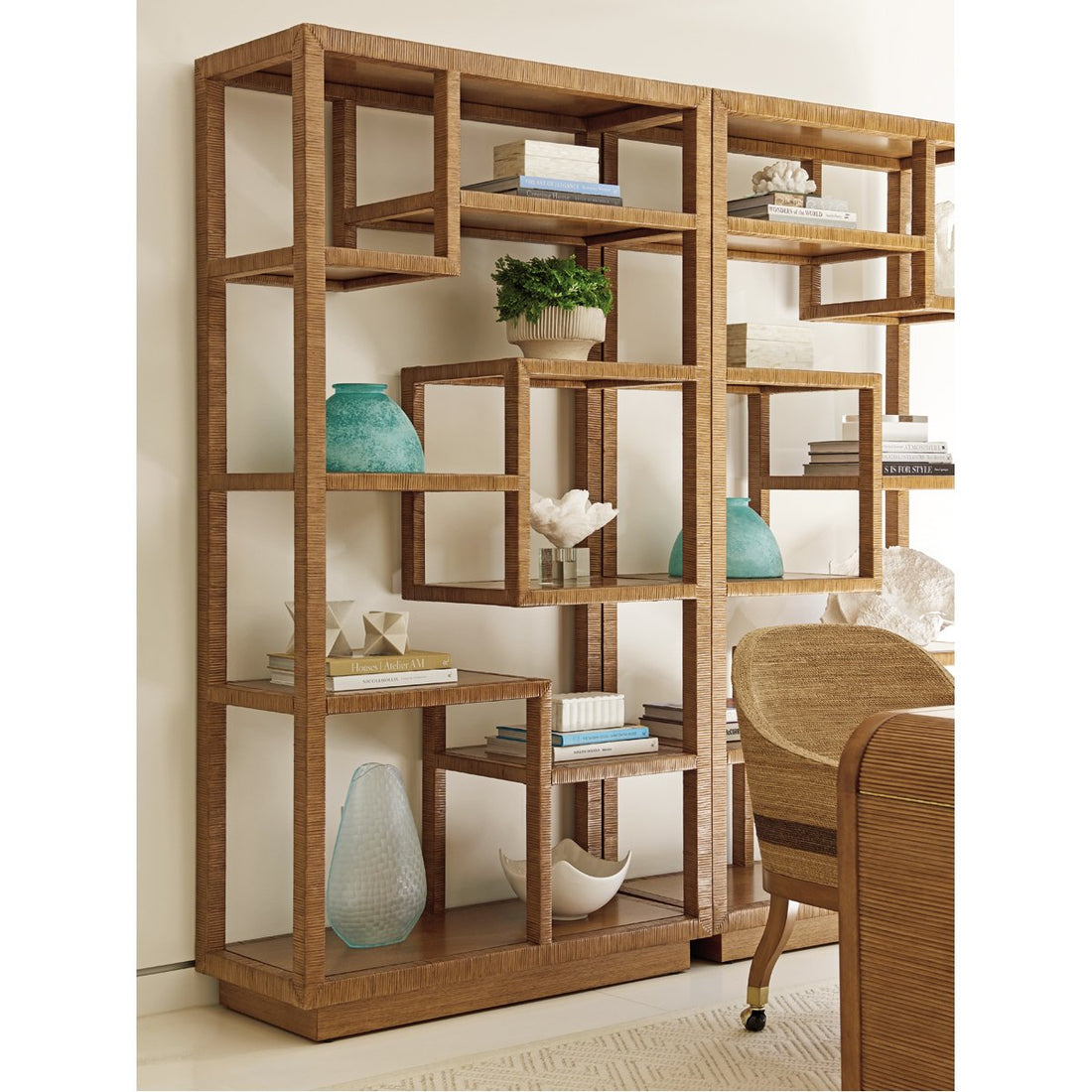 Tommy Bahama Palm Desert Bryce Raffia Etagere