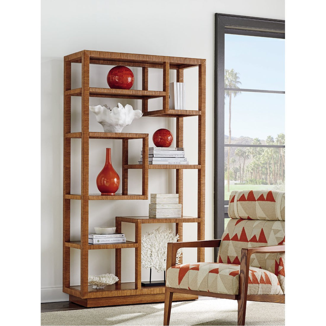 Tommy Bahama Palm Desert Bryce Raffia Etagere