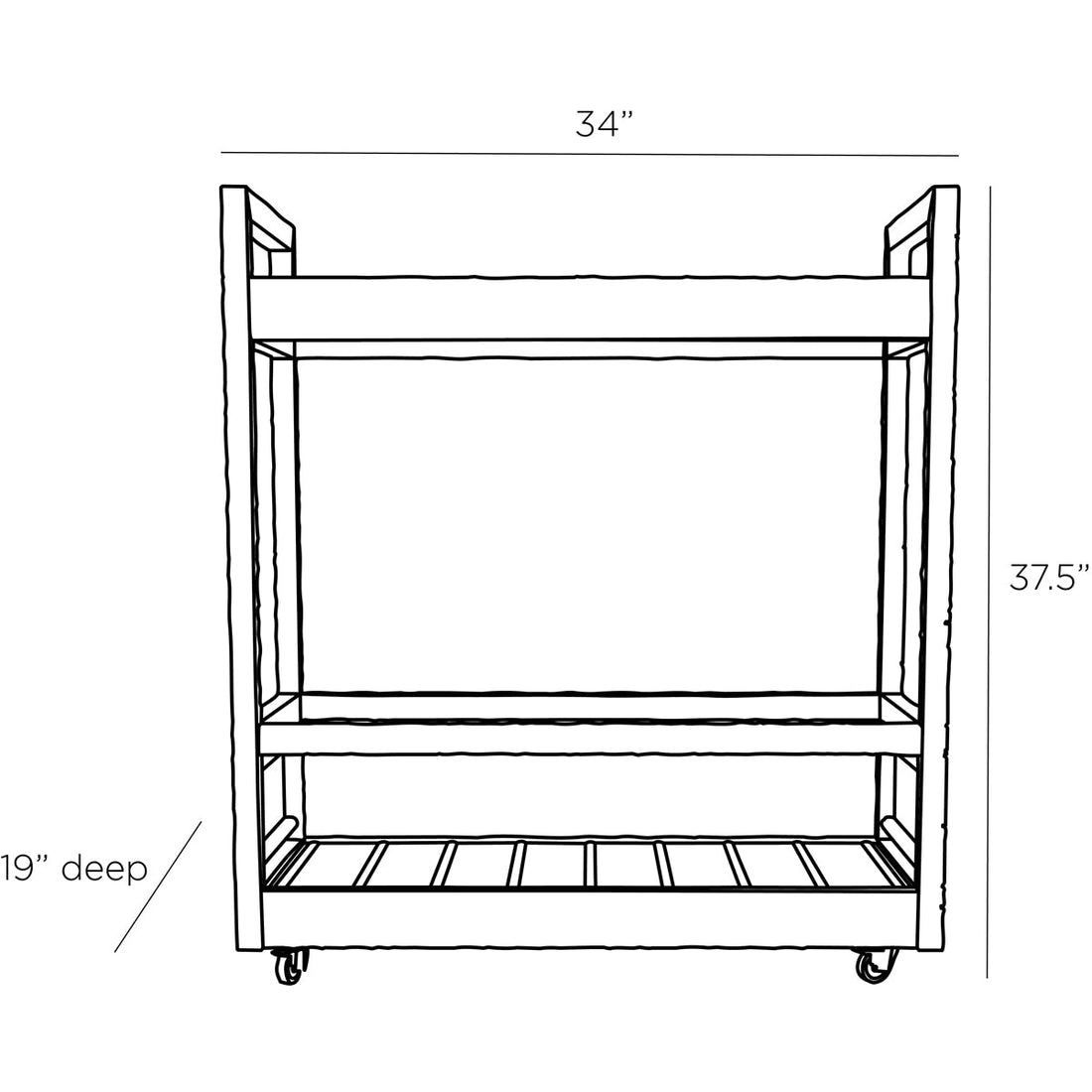 Arteriors Prosper Bar Cart