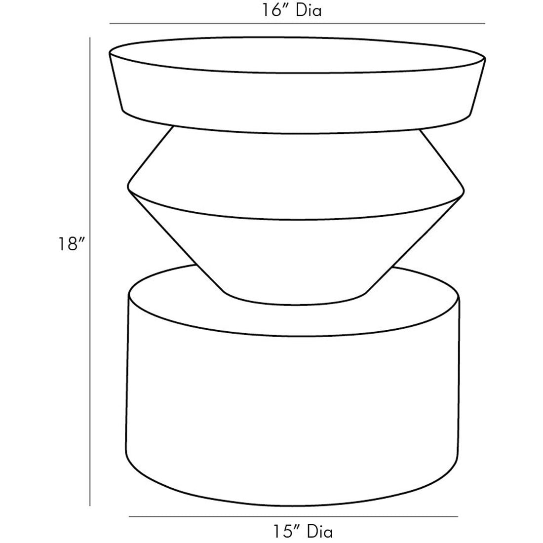 Arteriors Uma Accent Table - Paprika