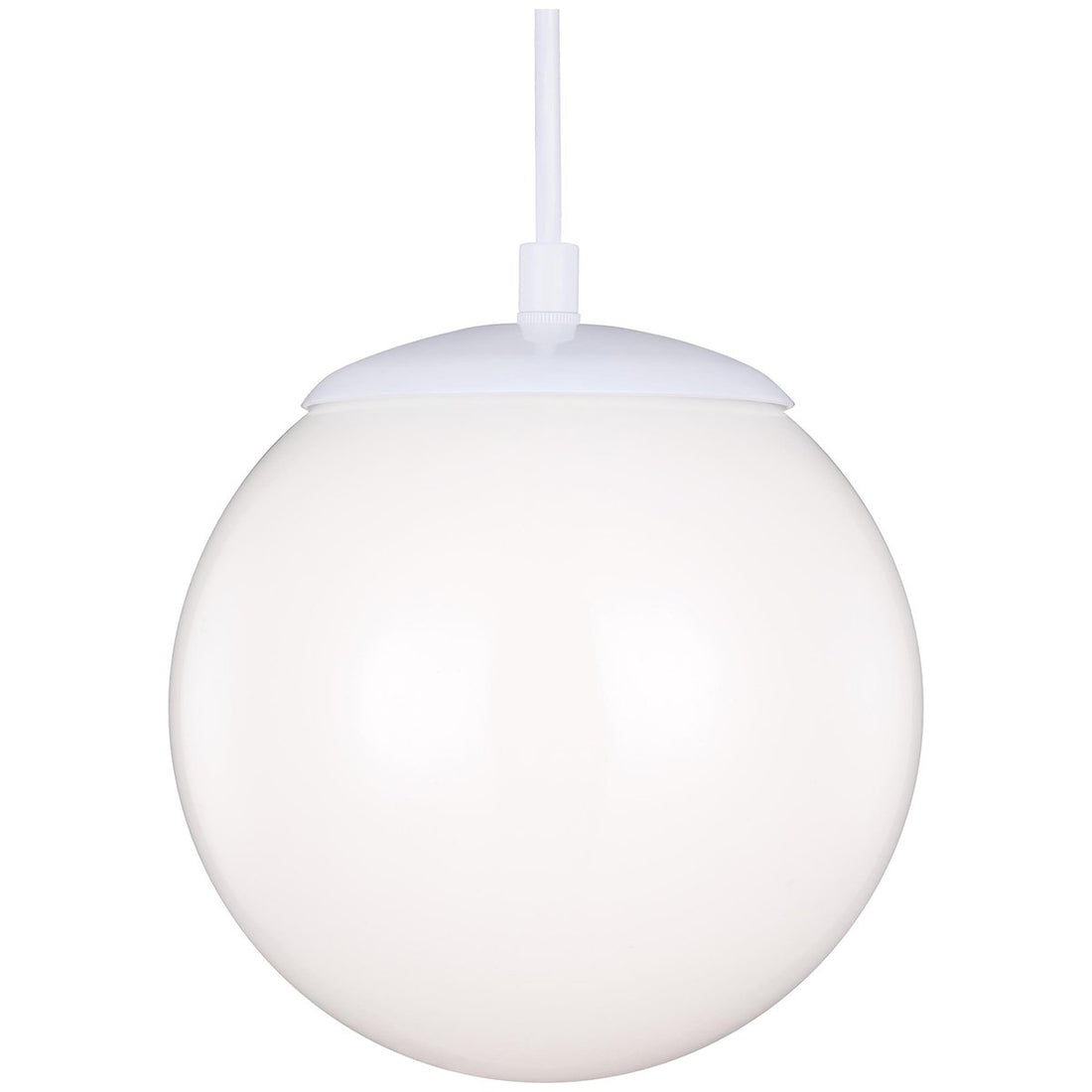 Sea Gull Lighting Leo - Hanging Globe White One Light Pendant