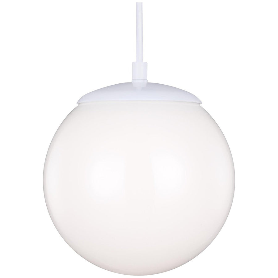 Sea Gull Lighting Leo - Hanging Globe White One Light Pendant