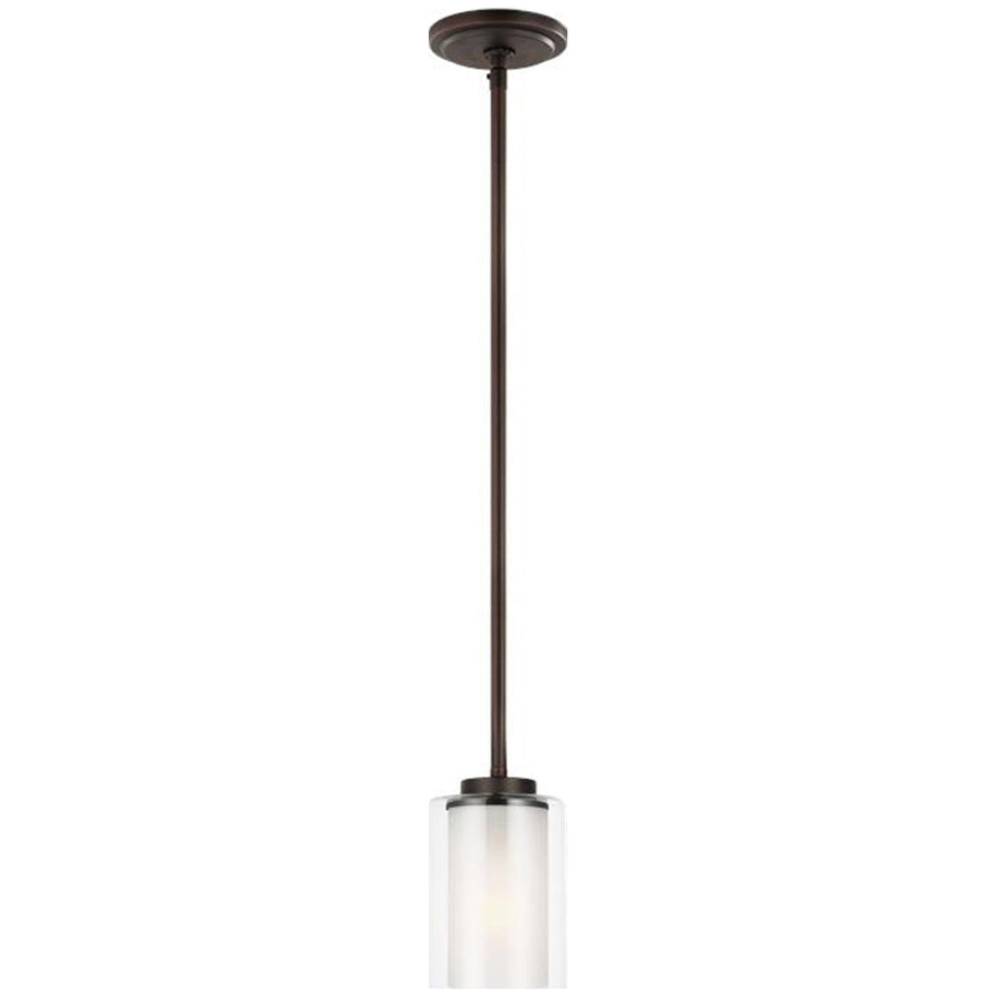 Sea Gull Lighting Elmwood Park 1-Light Mini-Pendant with Bulb