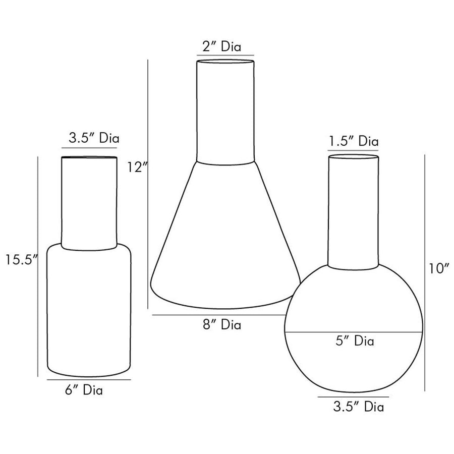 Arteriors Union Vases - Set of 3