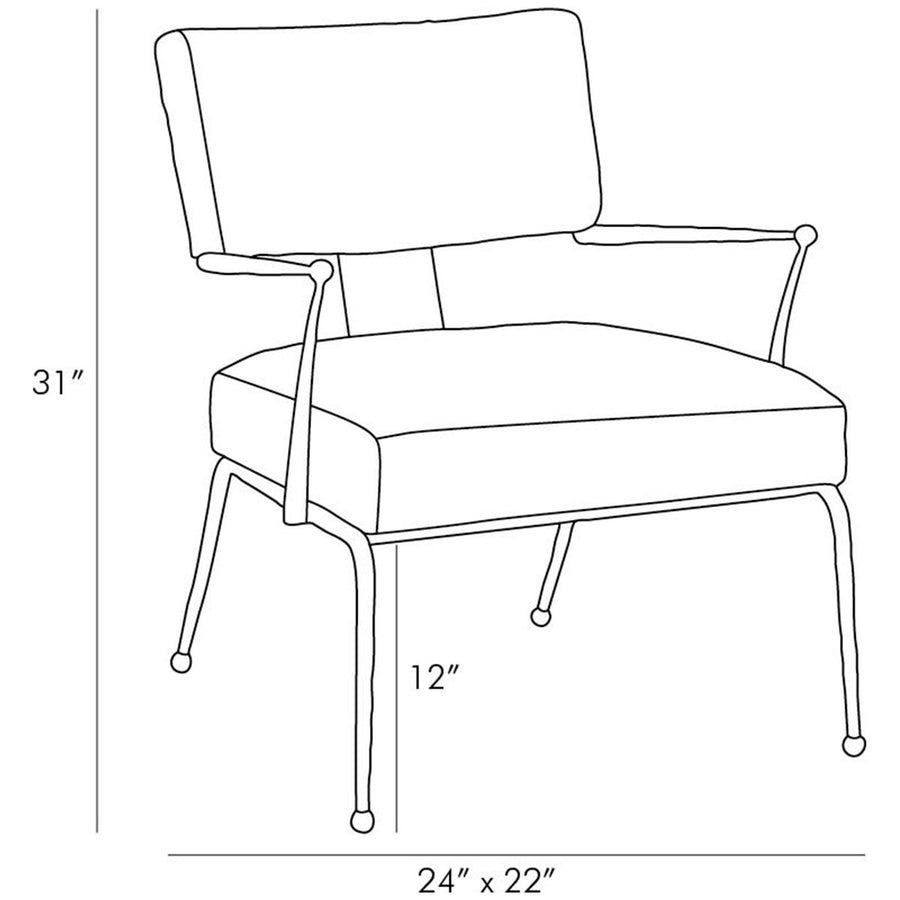 Arteriors Wallace Chair - Pitch Texture