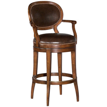 Woodbridge Furniture Oval Back Swivel Bar Stool