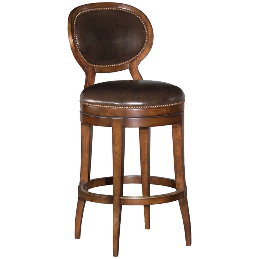 Woodbridge Furniture Oval Back Armless Swivel Counter Stool