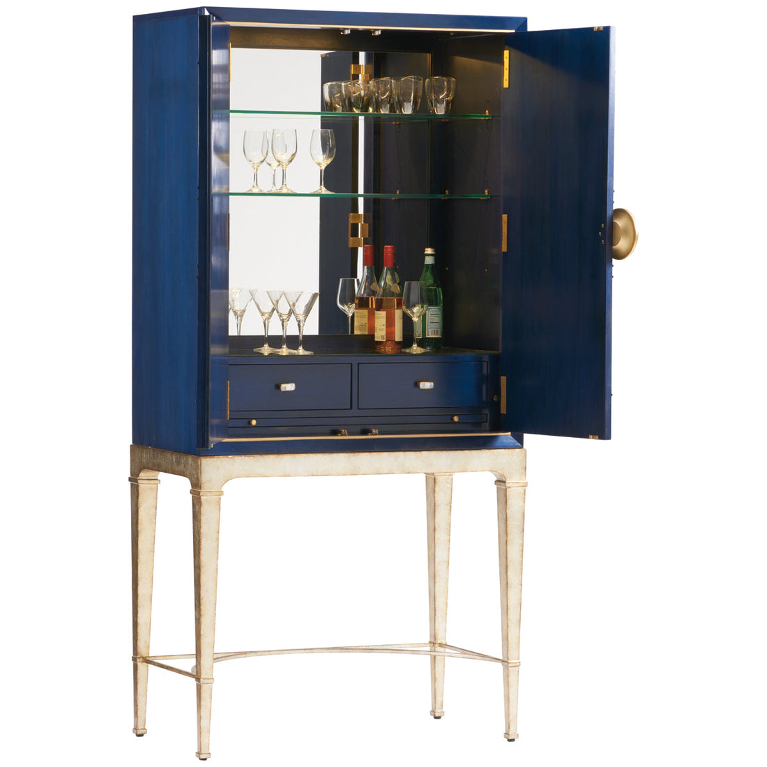 Lexington Carlyle Cobalt Meridian Bar Cabinet