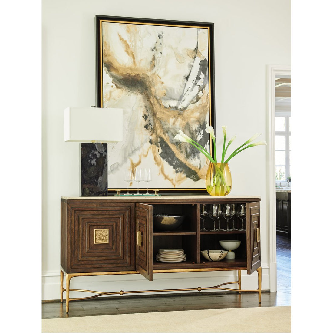 Lexington Silverado Tiburon Sideboard with Stone Top