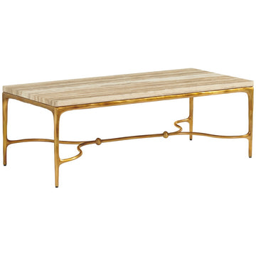 Lexington Silverado Menlo Park Rectangular Cocktail Table, Stone Top