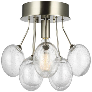 Sea Gull Lighting Bronzeville 1-Light Semi-Flush Mount without Bulb