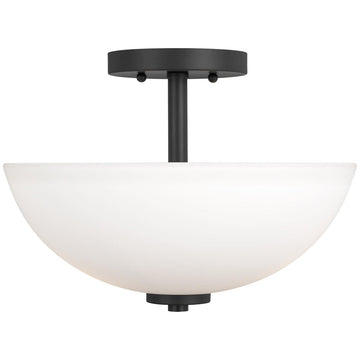 Sea Gull Lighting Oslo Semi-Flush Convertible Pendant with Bulb