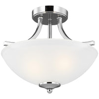 Sea Gull Lighting Geary 2-Light Semi-Flush Pendant without Bulb