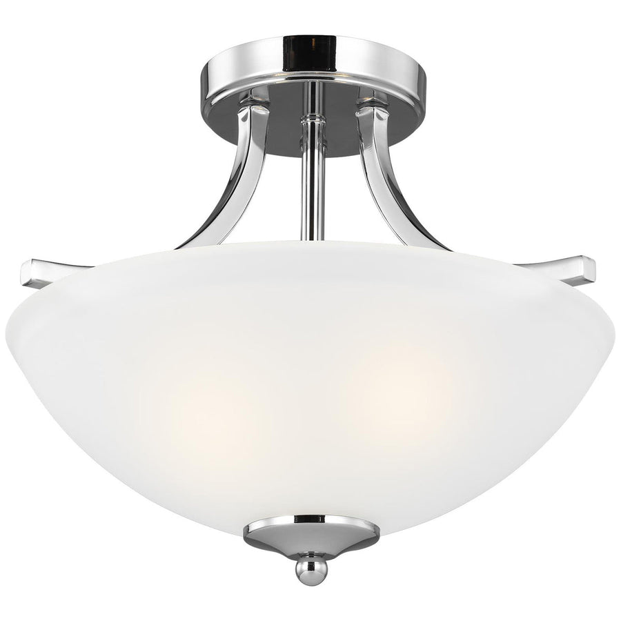 Sea Gull Lighting Geary 2-Light Semi-Flush Pendant without Bulb