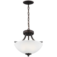 Sea Gull Lighting Geary Small 2-Light Semi-Flush Convertible Pendant