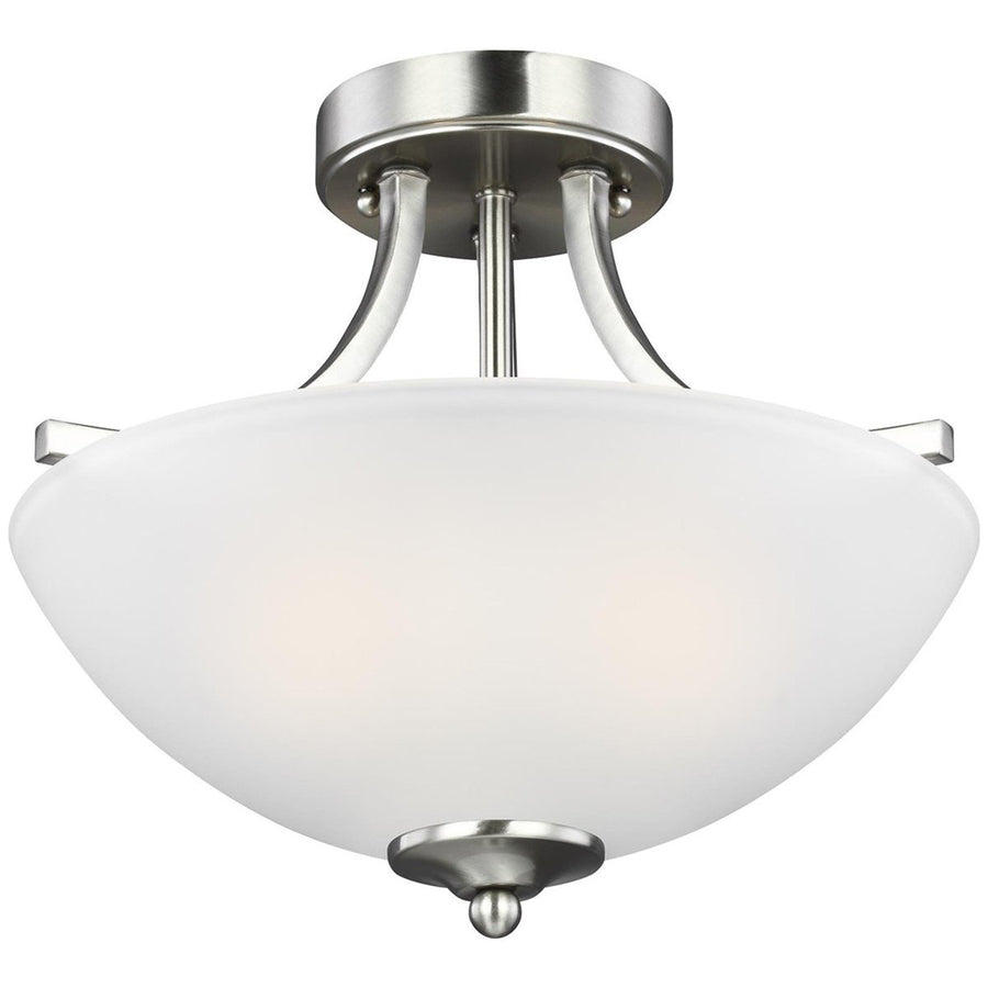 Sea Gull Lighting Geary Small 2-Light Semi-Flush Convertible Pendant