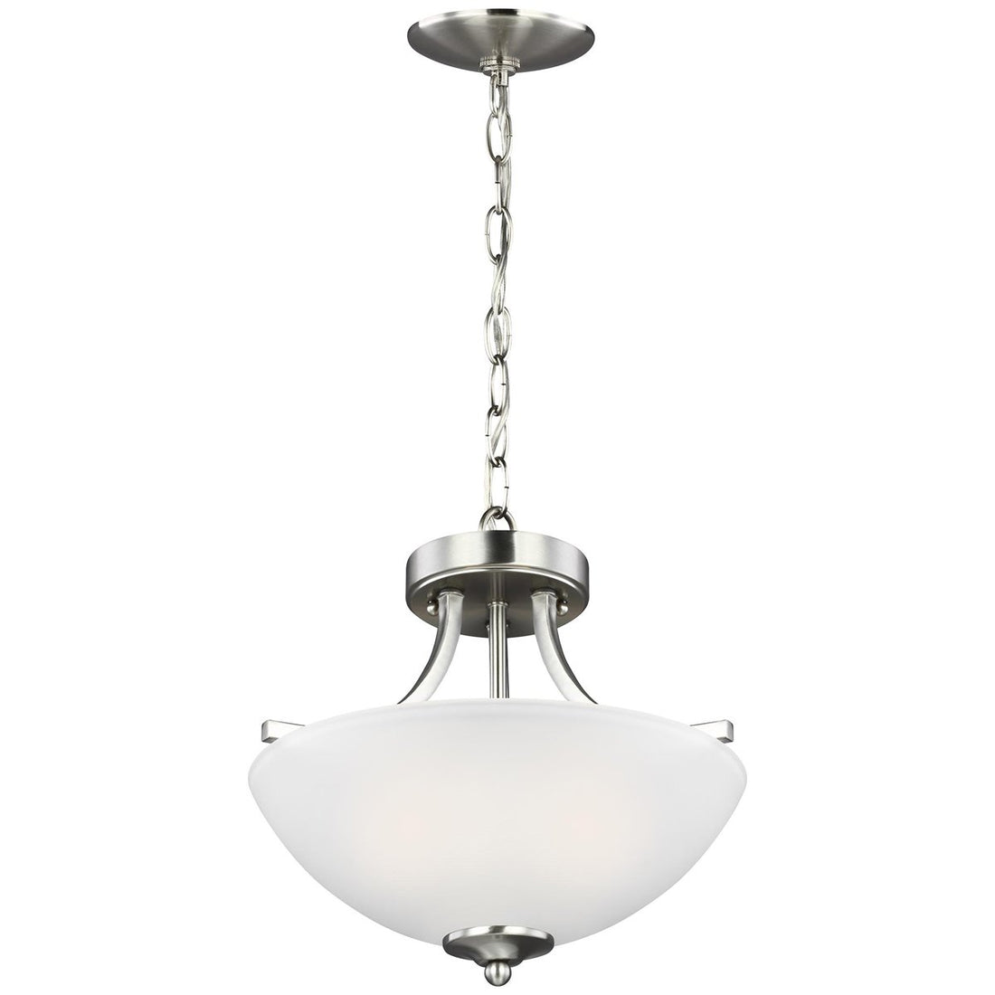 Sea Gull Lighting Geary Small 2-Light Semi-Flush Convertible Pendant