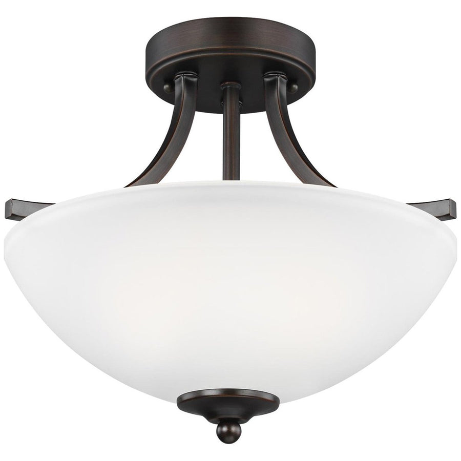 Sea Gull Lighting Geary 2-Light Semi-Flush Convertible Pendant - 9.5W