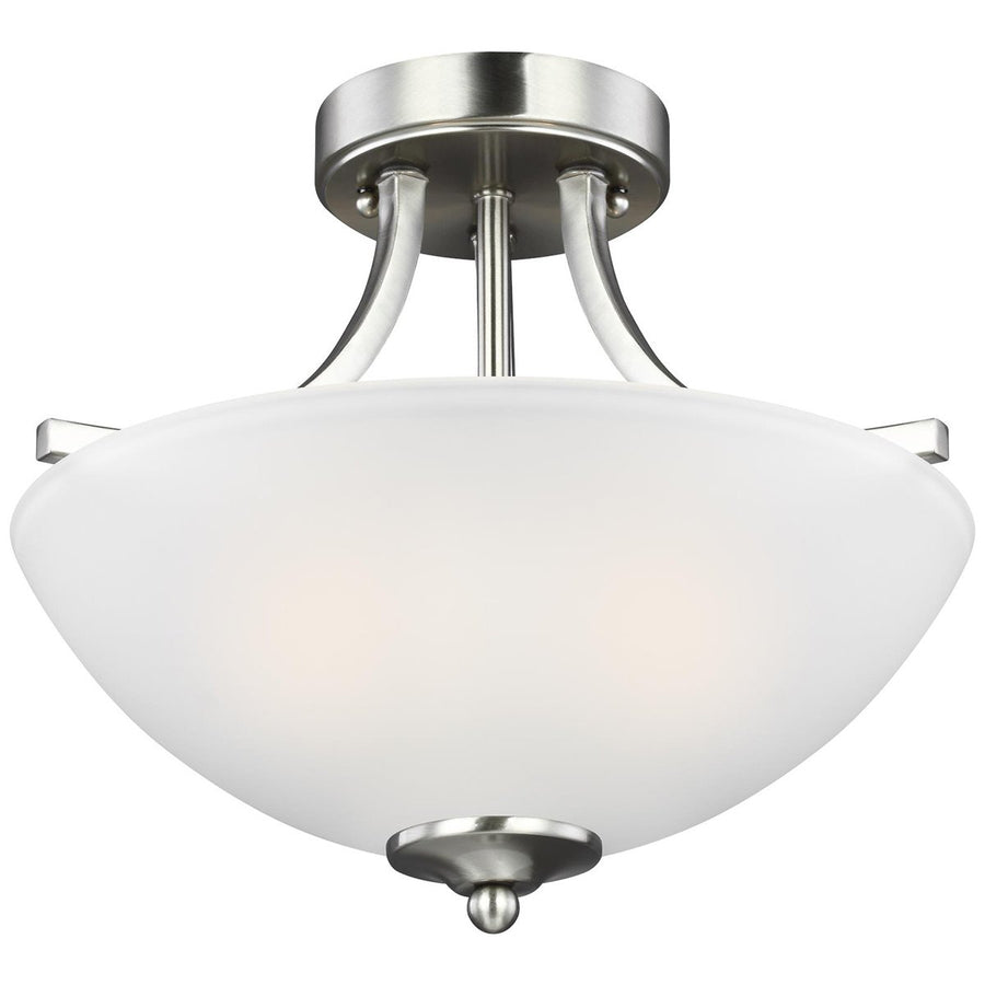 Sea Gull Lighting Geary 2-Light Semi-Flush Convertible Pendant - 9.5W