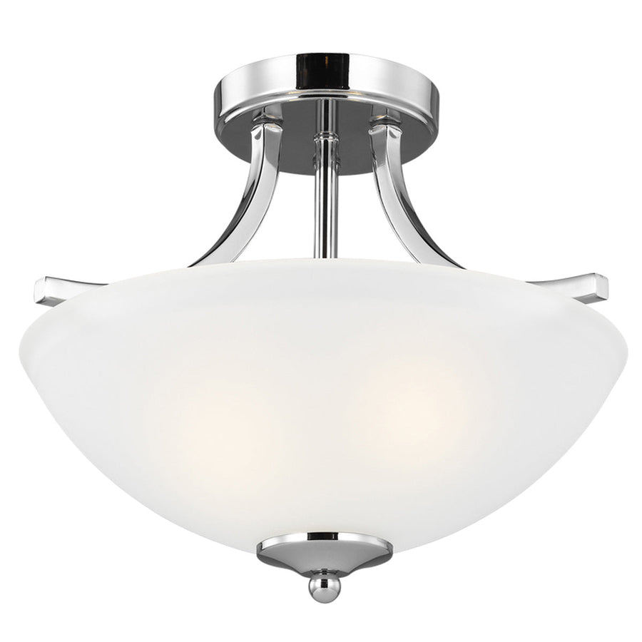 Sea Gull Lighting Geary Small 2-Light Semi-Flush Convertible Pendant