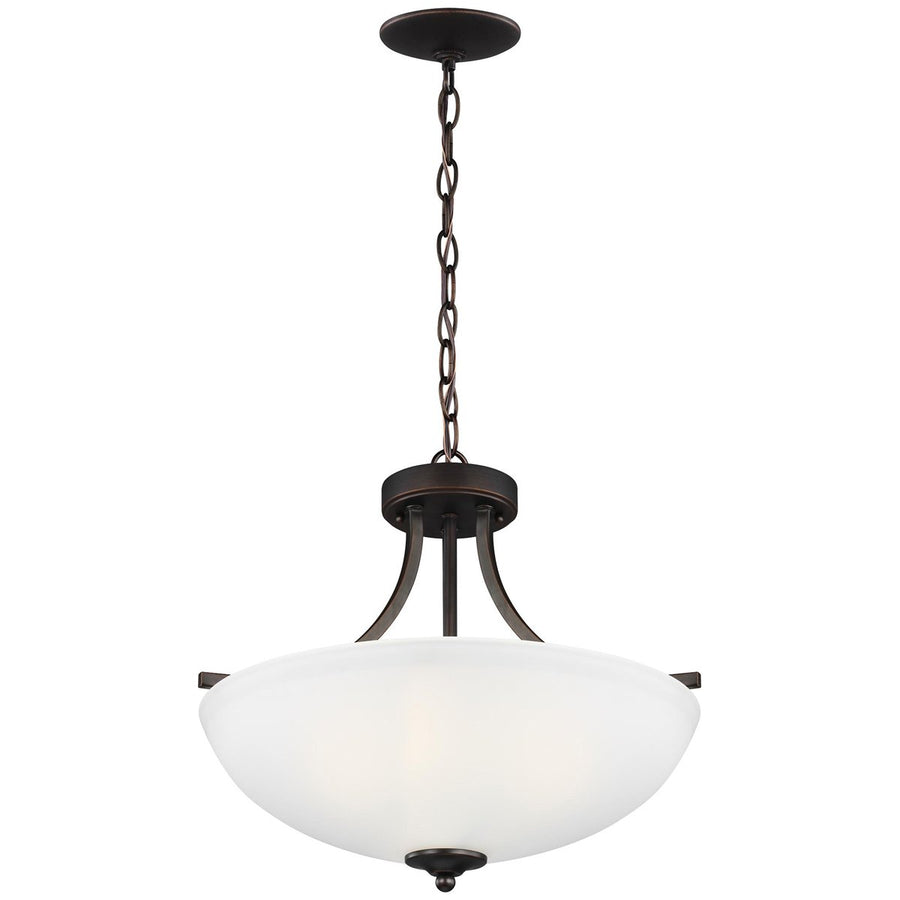 Sea Gull Lighting Geary Medium 3-Light Semi-Flush Convertible Pendant