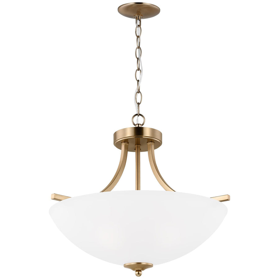 Sea Gull Lighting Geary 3-Light Semi-Flush Pendant without Bulb