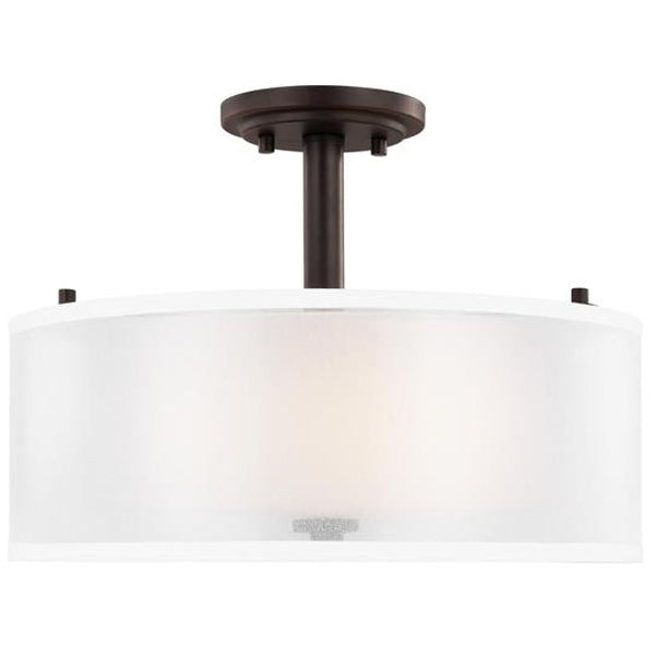 Sea Gull Lighting Elmwood Park 2-Light Semi-Flush Mount without Bulb