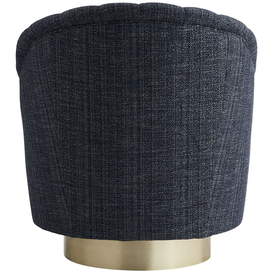 Arteriors Springsteen Tweed Swivel Chair - Champagne/Indigo