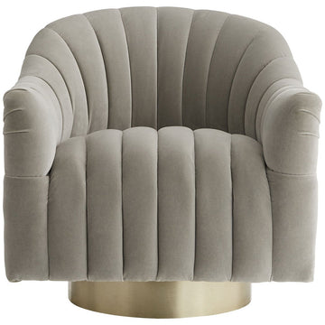 Arteriors Springsteen Swivel Chair - Champagne/Flint