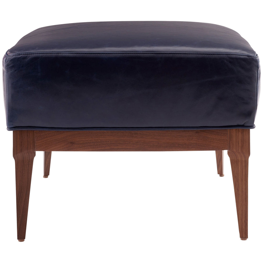 Arteriors Laurette Ottoman - Indigo Leather