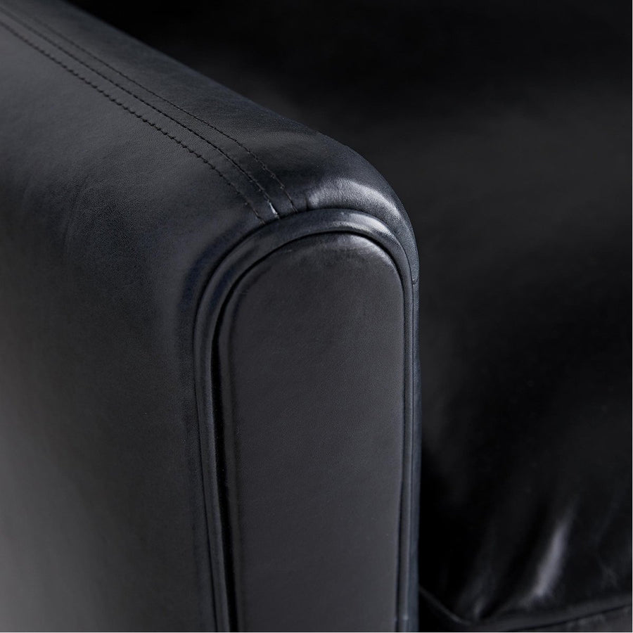 Arteriors Vincent Leather Sofa - Ink