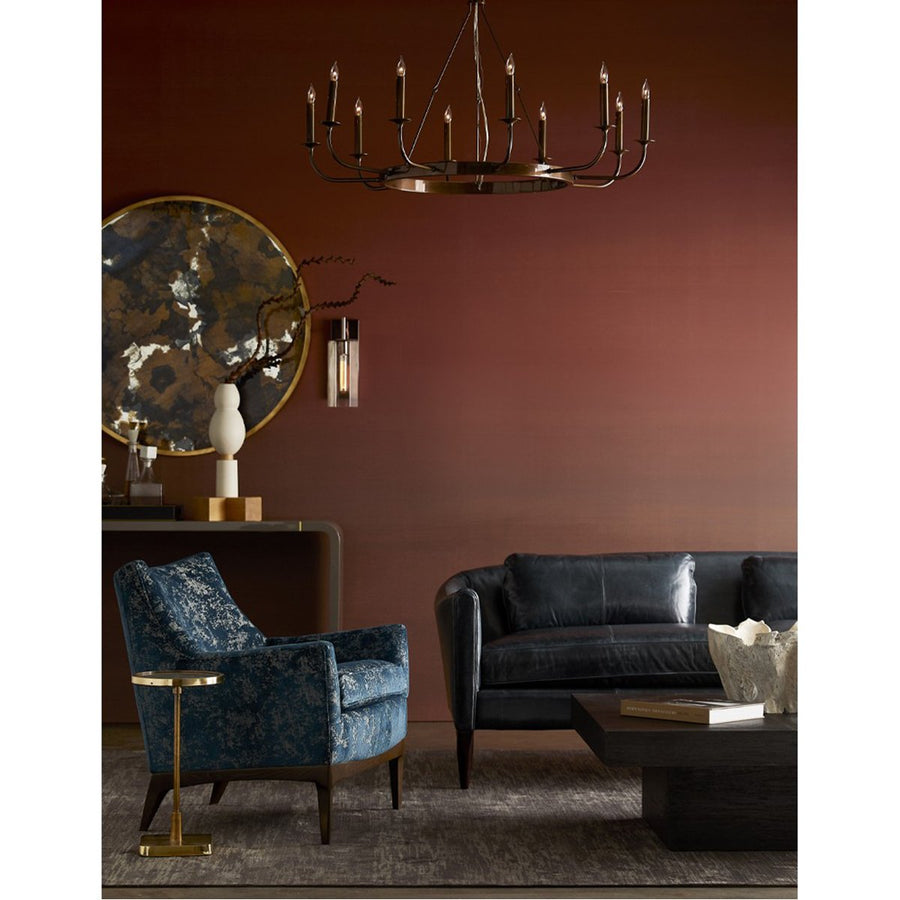 Arteriors Vincent Leather Sofa - Ink