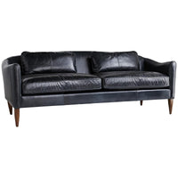 Arteriors Vincent Leather Sofa - Ink